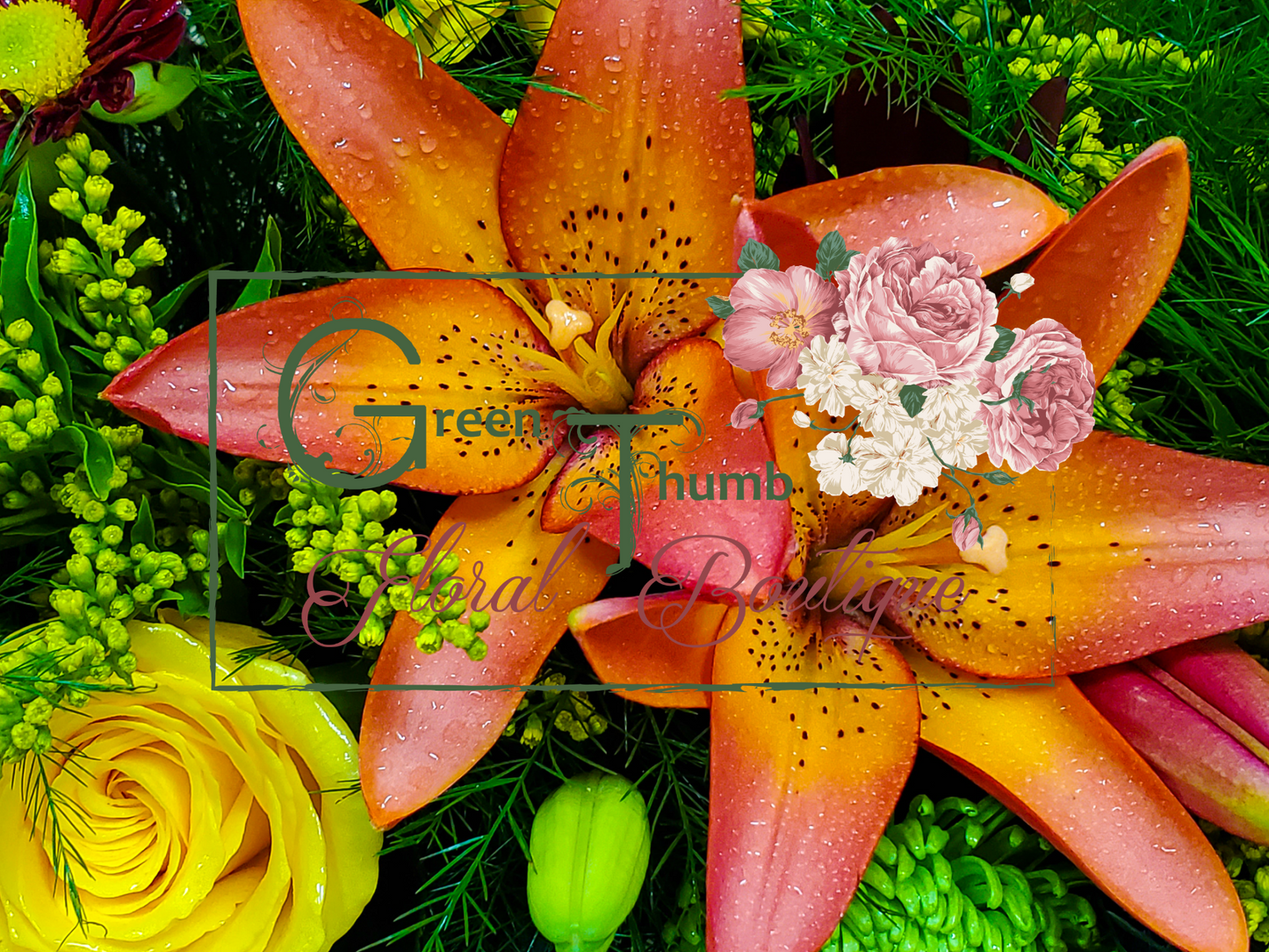 Fall Wooden Box Crate Floral Blooms