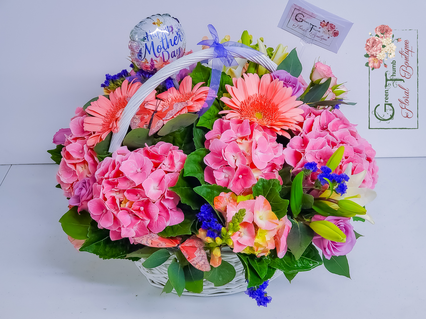 Mix Blend Flower Basket of Blooms