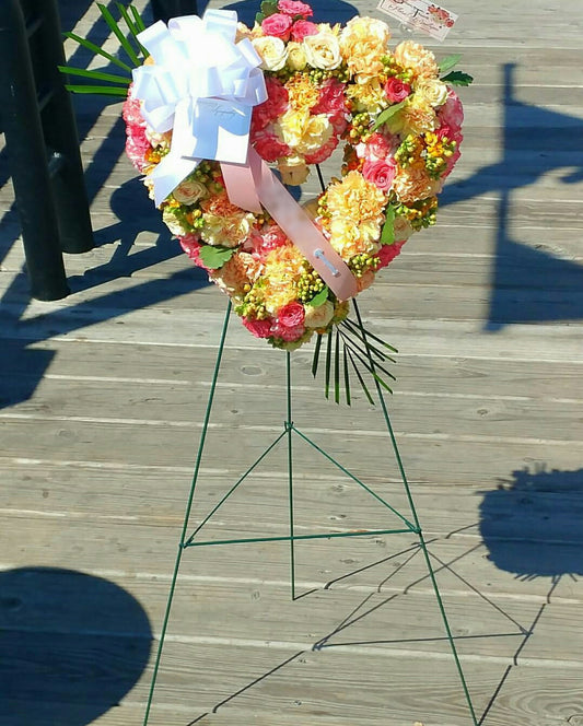 Sympathy Open Heart Standing Spray