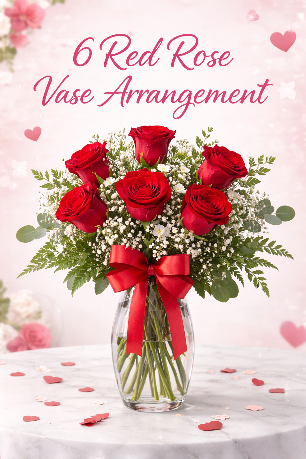 Valentine's Day Half Dozen Red Roses